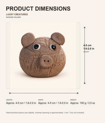 Product dimensions and care information for this incense holder