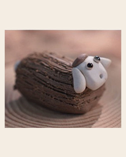 Woolly Lamb Incense Holder - Taupe